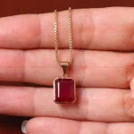 گردنبند یاقوت سرخ زنانه کد 32726
