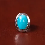 انگشتر فیروزه عجمی مردانه کد 32732