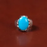 انگشتر فیروزه عجمی مردانه کد 32738