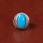 انگشتر فیروزه عجمی مردانه کد 32741