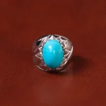 انگشتر فیروزه عجمی مردانه کد 32750