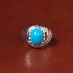 انگشتر فیروزه شجری مردانه کد 32788