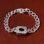 دستبند یاقوت کبود مردانه کد 32794