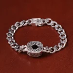 دستبند یاقوت کبود مردانه کد 32795