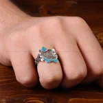 انگشتر فیروزه کوب طرح ایران کد 32797