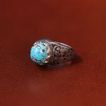 انگشتر فیروزه شجری مردانه کد 32327