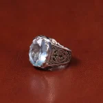 انگشتر آکوامارین مردانه کد 32656