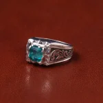 انگشتر زمرد مردانه کد 32666