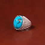 انگشتر فیروزه شجری مردانه کد 32782