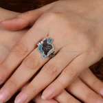 انگشتر فیروزه کوب طرح ایران کد 32799