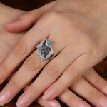 انگشتر فیروزه کوب طرح ایران کد 32800