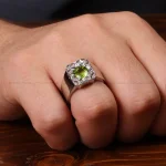 انگشتر زبرجد مردانه کد 32617