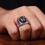 انگشتر اوپال مردانه کد 32639