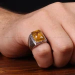 انگشتر سیترین مردانه کد 32650