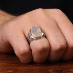 انگشتر دُر نجف مردانه کد 32662
