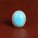 انگشتر فیروزه عجمی مردانه کد 32875