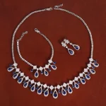 سرویس طرح یاقوت کبود زنانه کد 32891