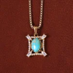 گردنبند فیروزه زنانه کد 32966