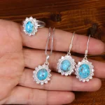 نیم ست فیروزه زنانه کد 32903