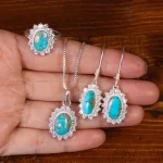 نیم ست فیروزه زنانه کد 32904