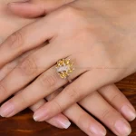 انگشتر سیترین زنانه کد 32916