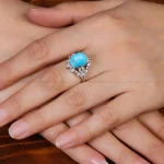 انگشتر فیروزه شجری زنانه کد 32927
