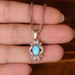 گردنبند فیروزه زنانه کد 32963