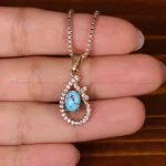گردنبند فیروزه زنانه کد 32969