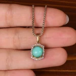 گردنبند فیروزه زنانه کد 32973