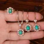 نیم ست فیروزه زنانه کد 32998