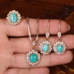 نیم ست فیروزه زنانه کد 33004