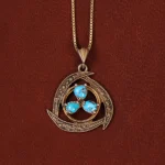 گردنبند فیروزه زنانه کد 33116
