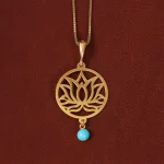 گردنبند فیروزه زنانه کد 33123