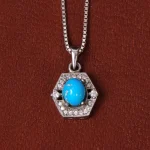 گردنبند فیروزه زنانه کد 33144