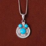 گردنبند فیروزه زنانه کد 33155