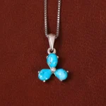 گردنبند فیروزه زنانه کد 33156