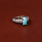 انگشتر فیروزه عجمی زنانه کد 33191