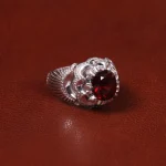 انگشتر گارنت مردانه کد 33270