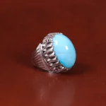 انگشتر فیروزه عجمی مردانه کد 33287