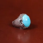 انگشتر فیروزه عجمی مردانه کد 33298