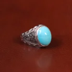 انگشتر فیروزه عجمی مردانه کد 33305