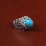 انگشتر فیروزه شجری مردانه کد 33339
