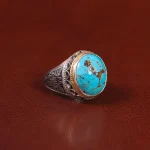 انگشتر فیروزه شجری مردانه کد 33394