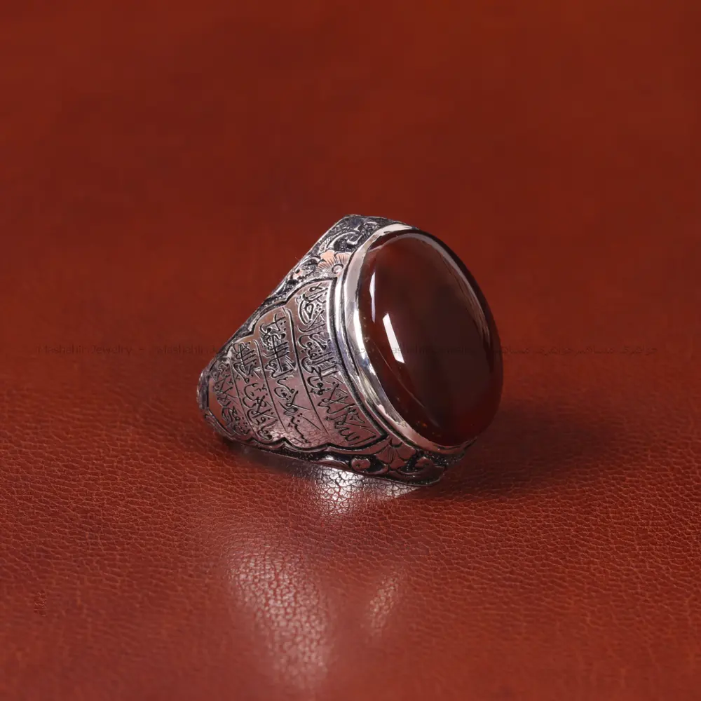 انگشتر عقیق مردانه کد 33420