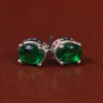 گوشواره طرح زمرد زنانه کد 33438