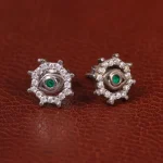 گوشواره طرح زمرد زنانه کد 33446