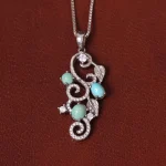 گردنبند فیروزه زنانه کد 33457