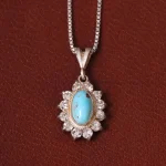 گردنبند فیروزه زنانه کد 33463