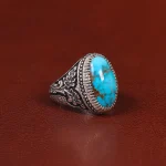 انگشتر فیروزه شجری مردانه کد 33618