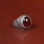 انگشتر گارنت مردانه کد 33632